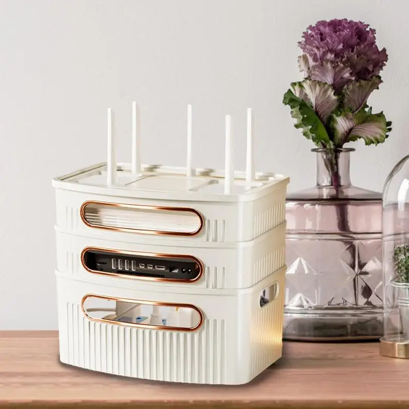 Dustproof Decorative Router Storage Box Organizer - Image 2