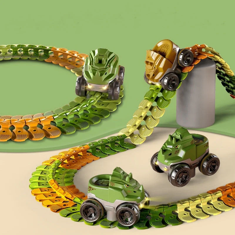 Dinosaur Traffic Jam Gravity Race Track Toy - Image 2