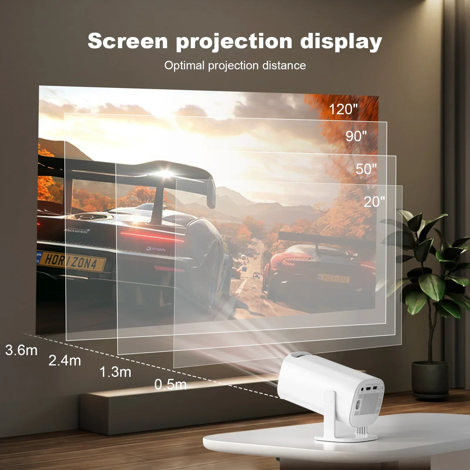 Smart Mini Android 4K Support Home Cinema Projector - Image 3