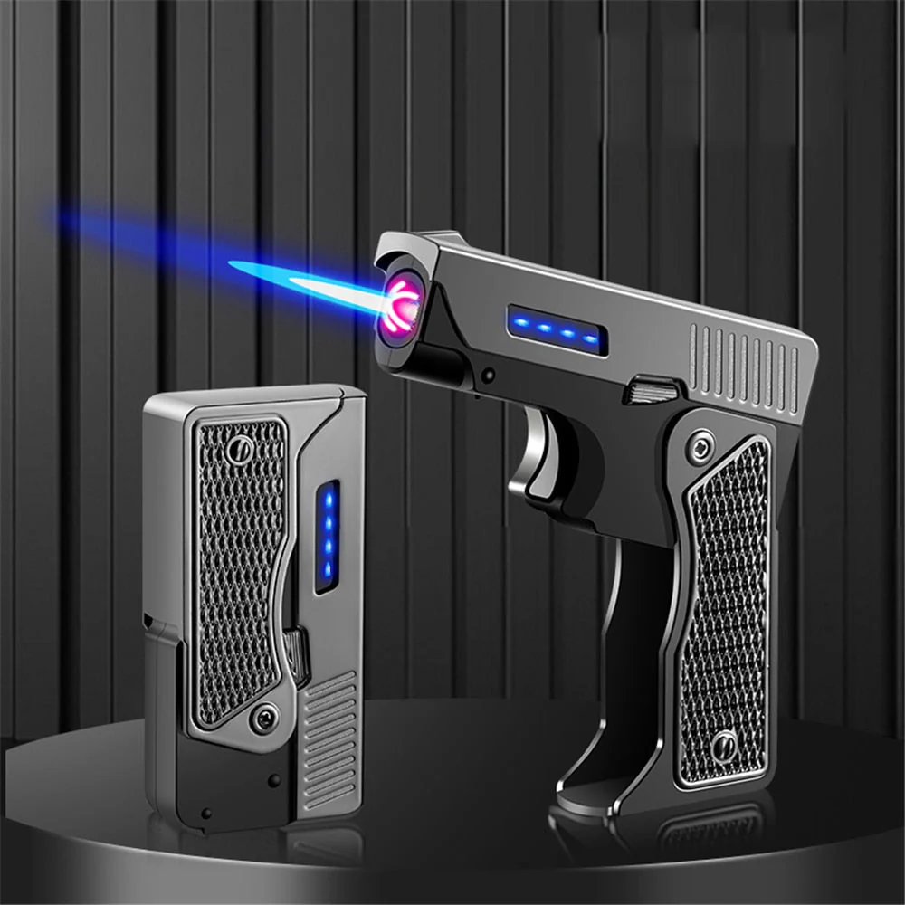 Windproof Gun Shape Jet Spark Flame Lighter - Image 1