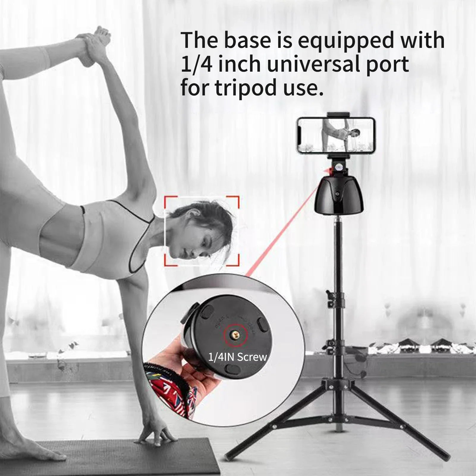 360 Auto Face Tracking Rotating Wireless Bluetooth Phone Holder - Image 3