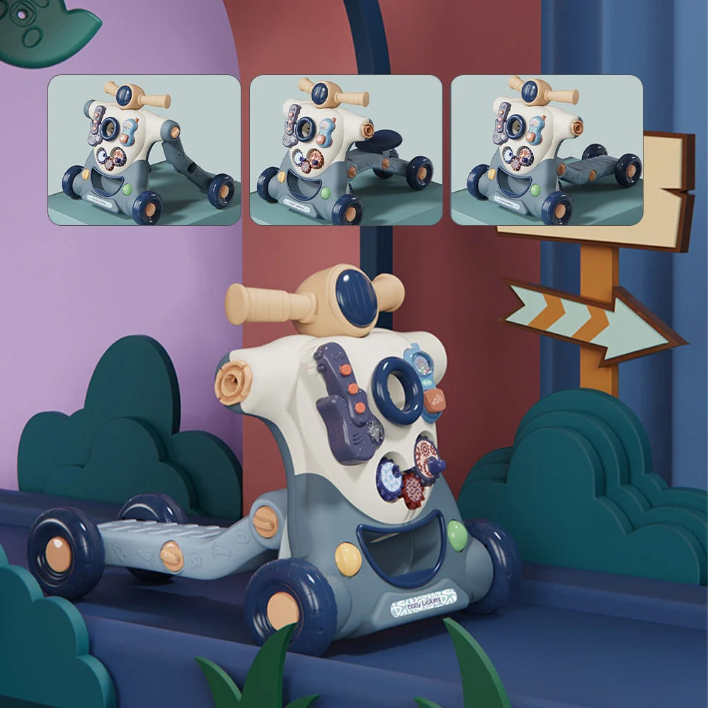 3in1 Anti-Rollover Baby Learning Walker Trolley - Image 1