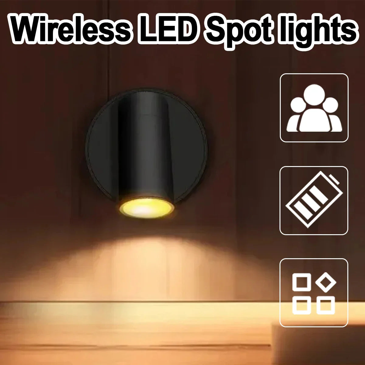 Magnetic Wireless LED Rechargeable Wall Spot Light - Image 2