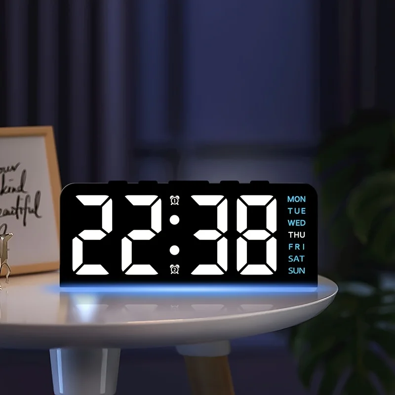 Modern LED All Week Display Night Lamp Alarm Clock - Image 3