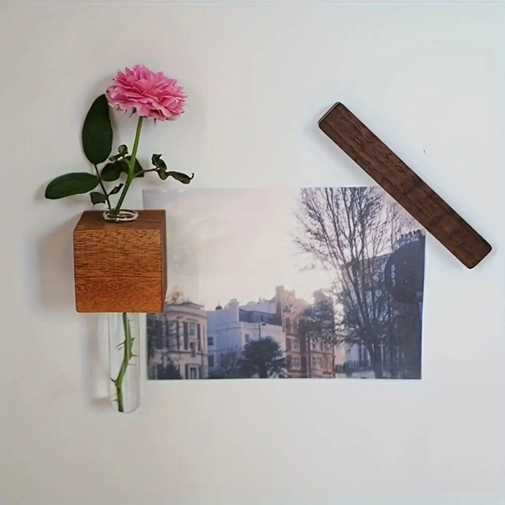 Wooden Magnetic Flower Tube Vase - Image 3