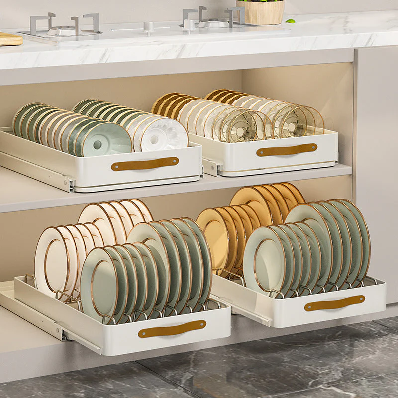 Stainless Steel Pull-Out Storage Kitchen Organizer Tray - Image 2