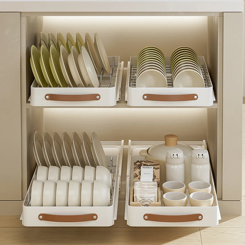 Stainless Steel Pull-Out Storage Kitchen Organizer Tray - Image 3