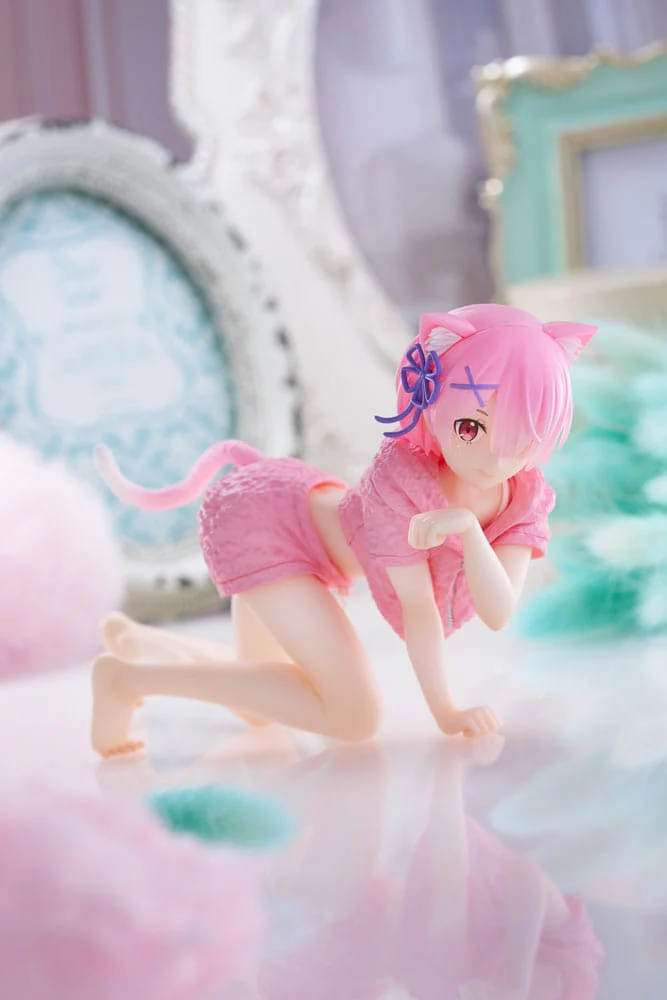 TAITO - Re:Zero Starting Life in Another World - Ram Cat Roomwear Ver - Desktop Cute Figure - Image 1