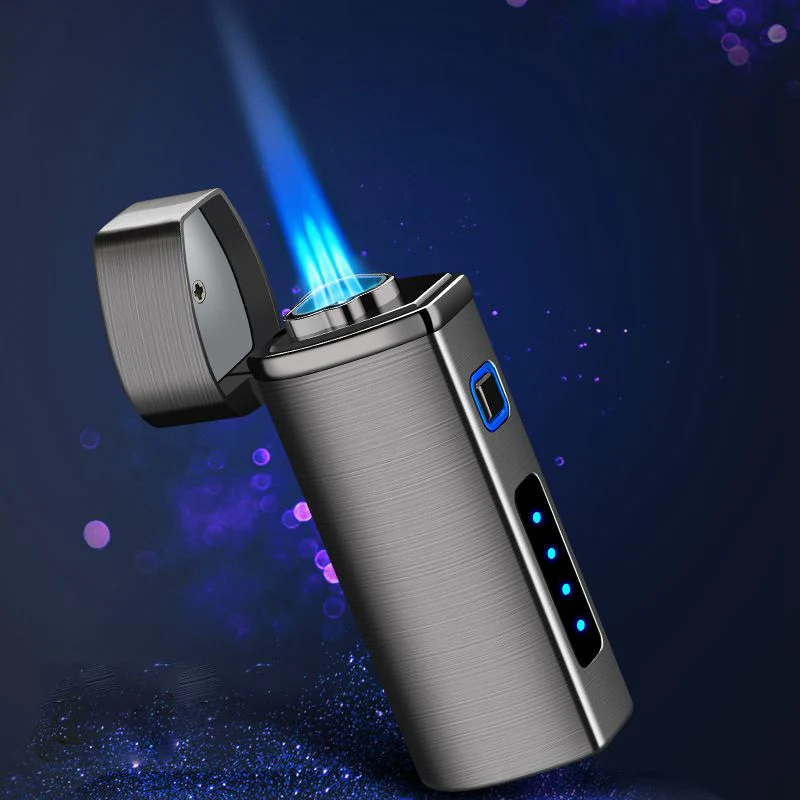 Triple Flame Windproof USB Charging Jet Lighter - Image 2