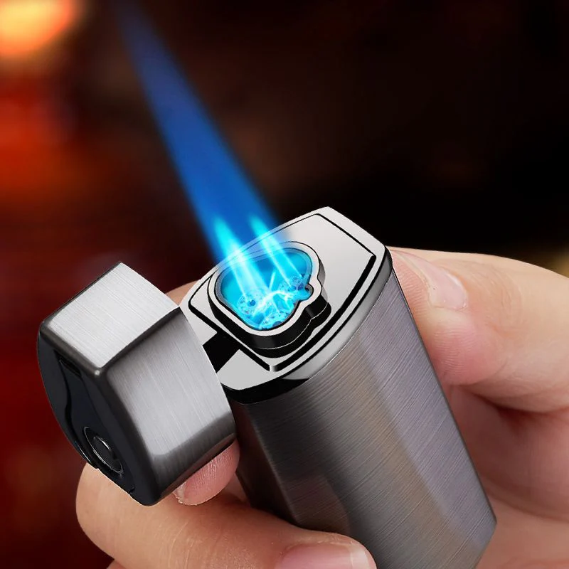 Triple Flame Windproof USB Charging Jet Lighter - Image 3