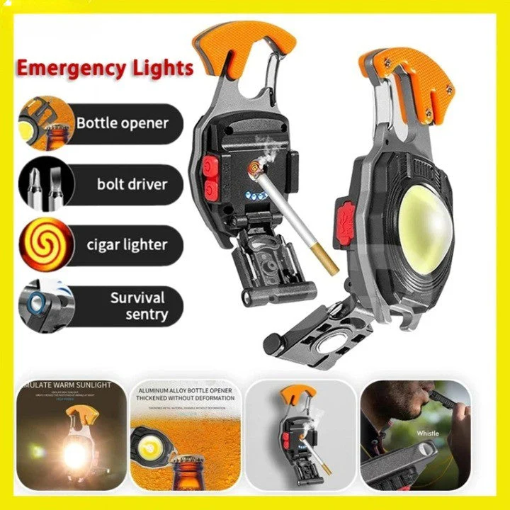 Ultimate COB Multifunction Rechargeable Built-in Ligther Work Light - Image 2