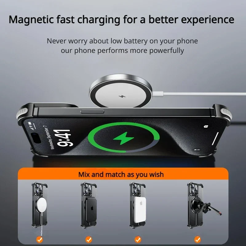 Ultra-Sleek Titanium iPhone Armor Case - Image 3