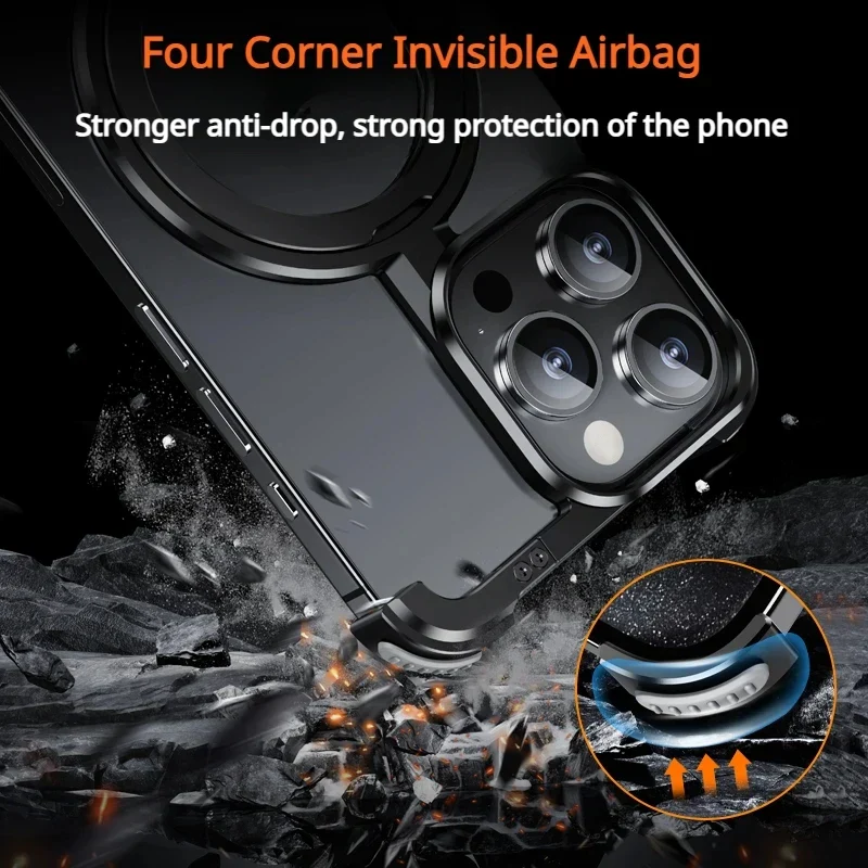 Ultra-Sleek Titanium iPhone Armor Case - Image 2