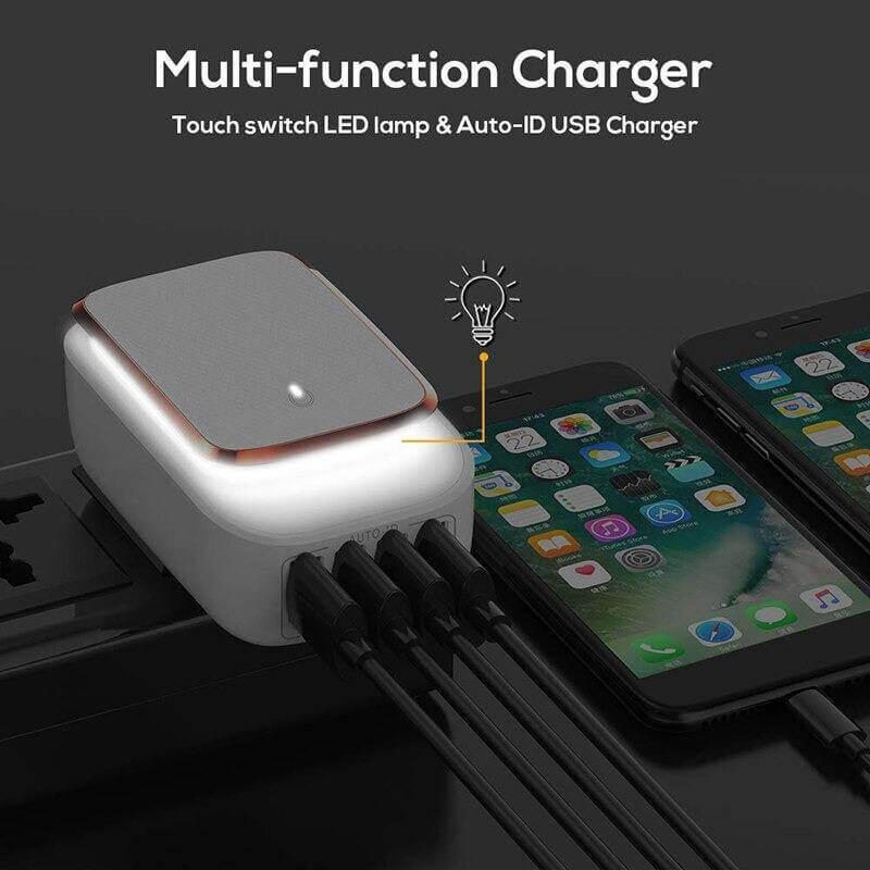 Three-Port USB Charging Lamp - Image 1