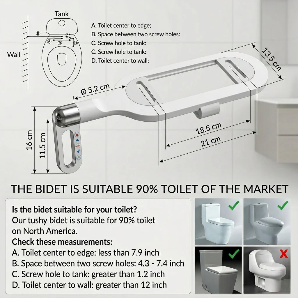 Ultra-Slim Adjustable Water Manual Bidet - Image 3