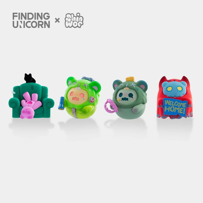 Top Toy Finding Unicorn Shinwoo Ghost Bear House Series Blind Box - Image 3