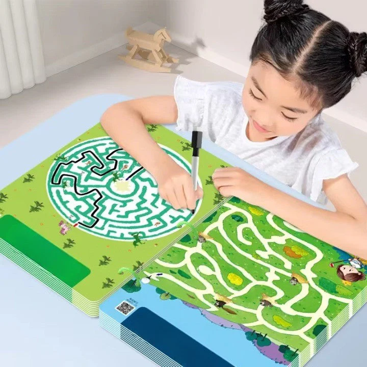 Kids Magical Reusable Maze Training Activity Book - Image 2