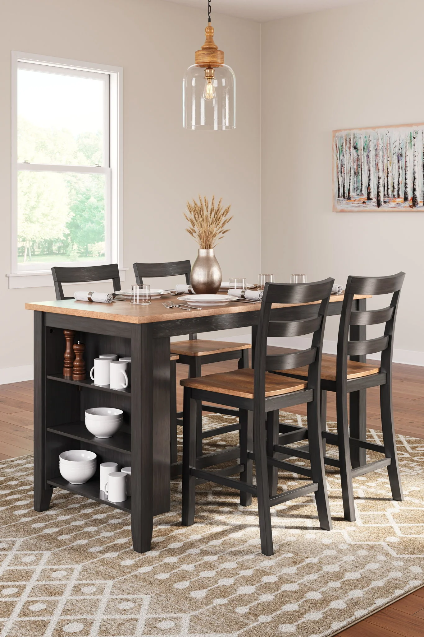 Gesthaven - Rectangular Dining Room Counter Set - Image 1