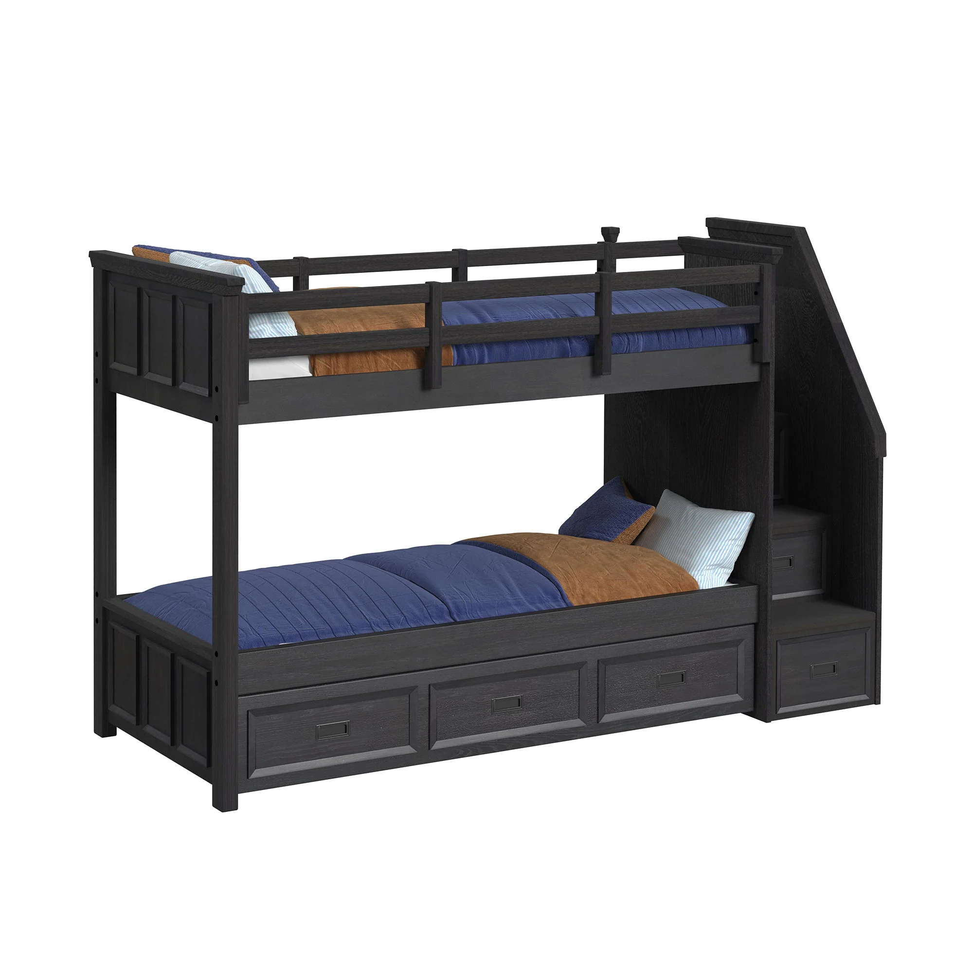 Hampton Kids - Bunk With Staircase And Trundle - Image 3