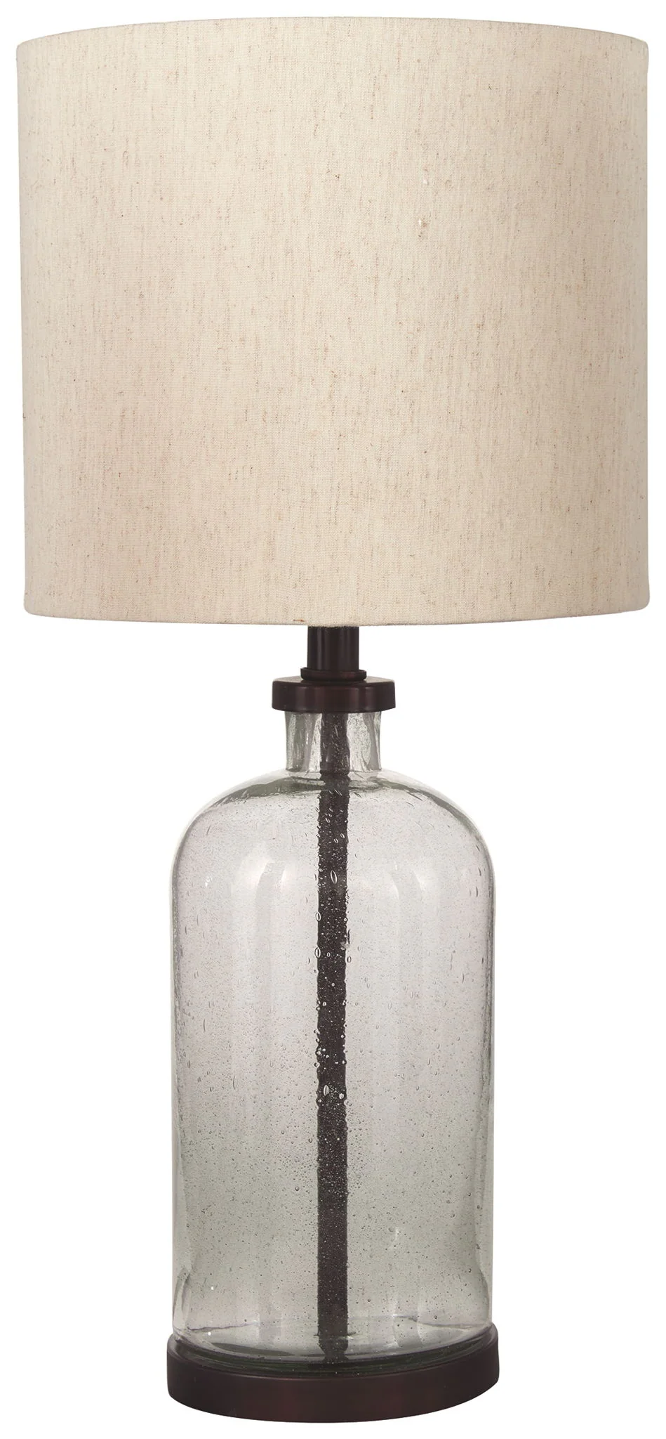 Bandile - Glass Table Lamp  - Clear / Bronze Finish - Image 1