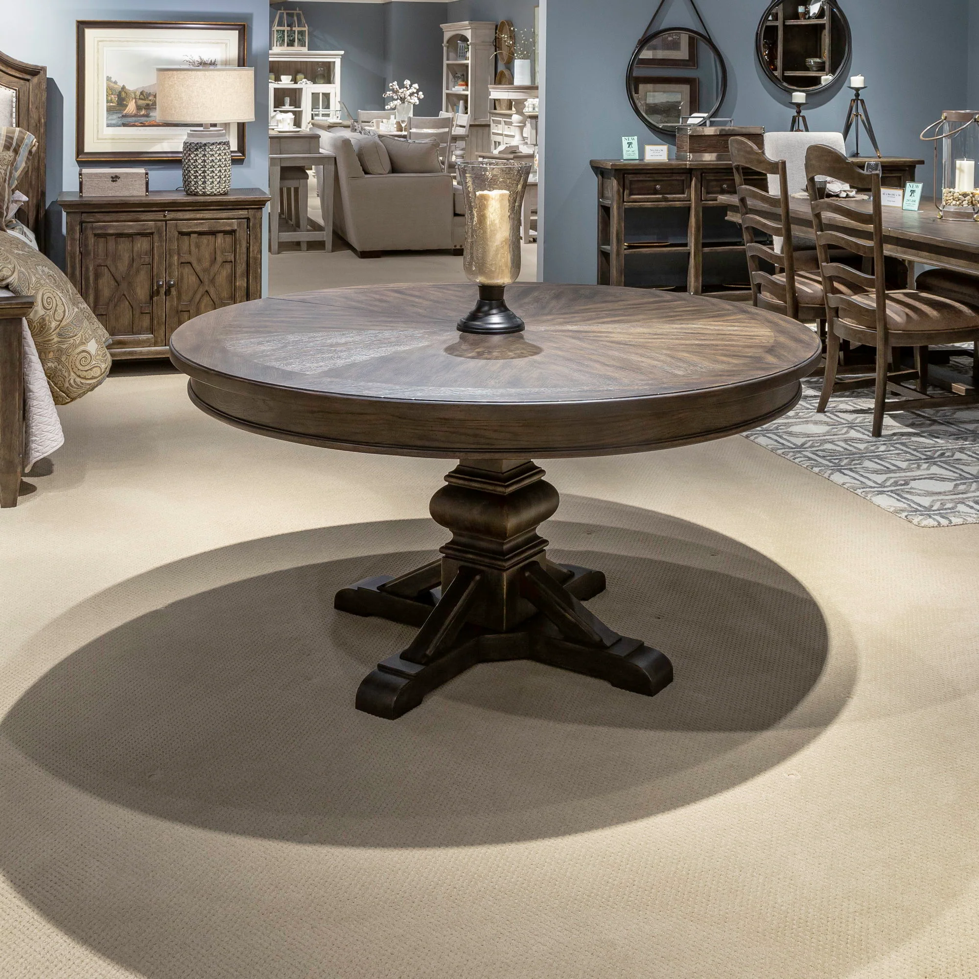 Paradise Valley - Pedestal Table - Saddle Brown - Image 1