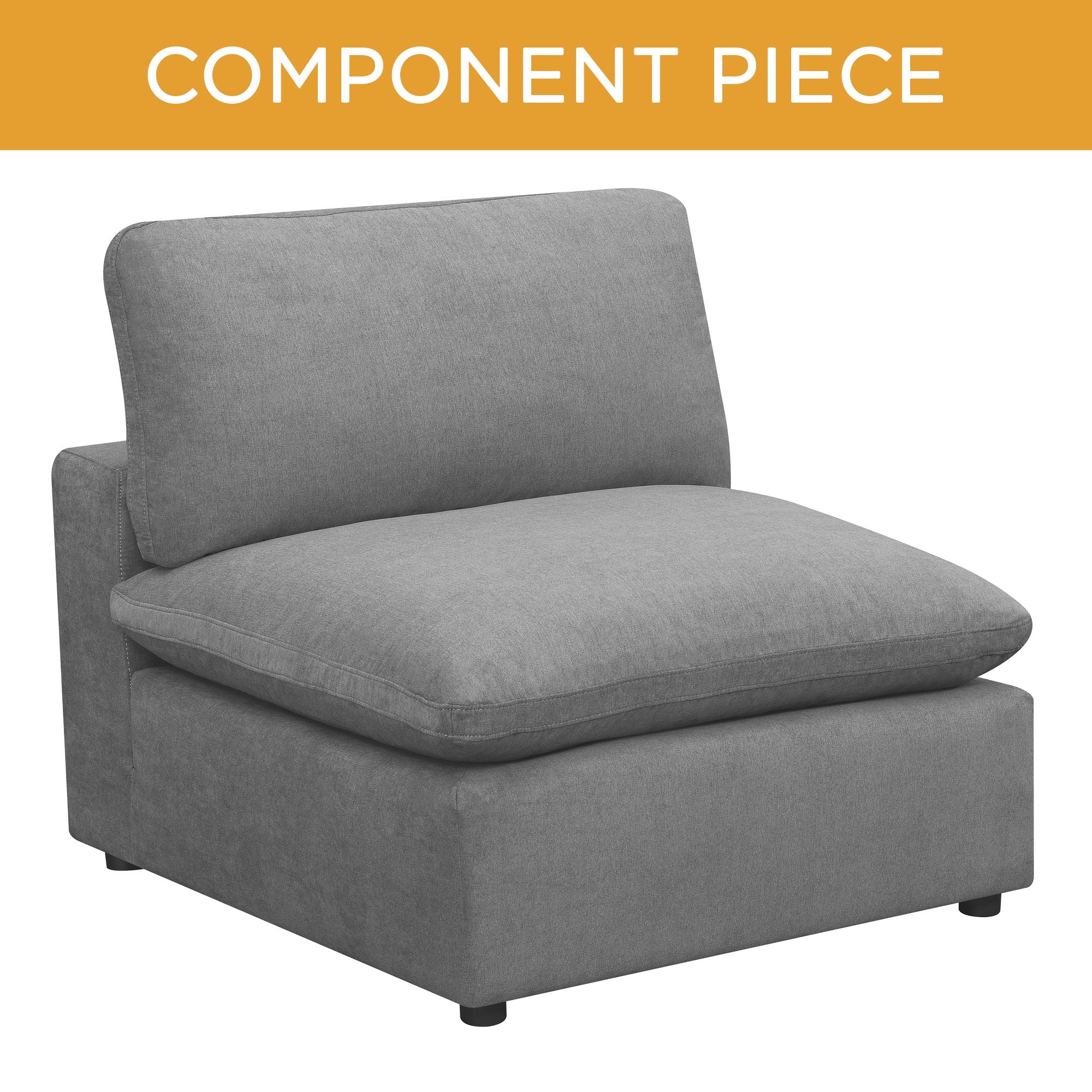 Cloud 9 – Sectional Armless Chair – Dark Gray