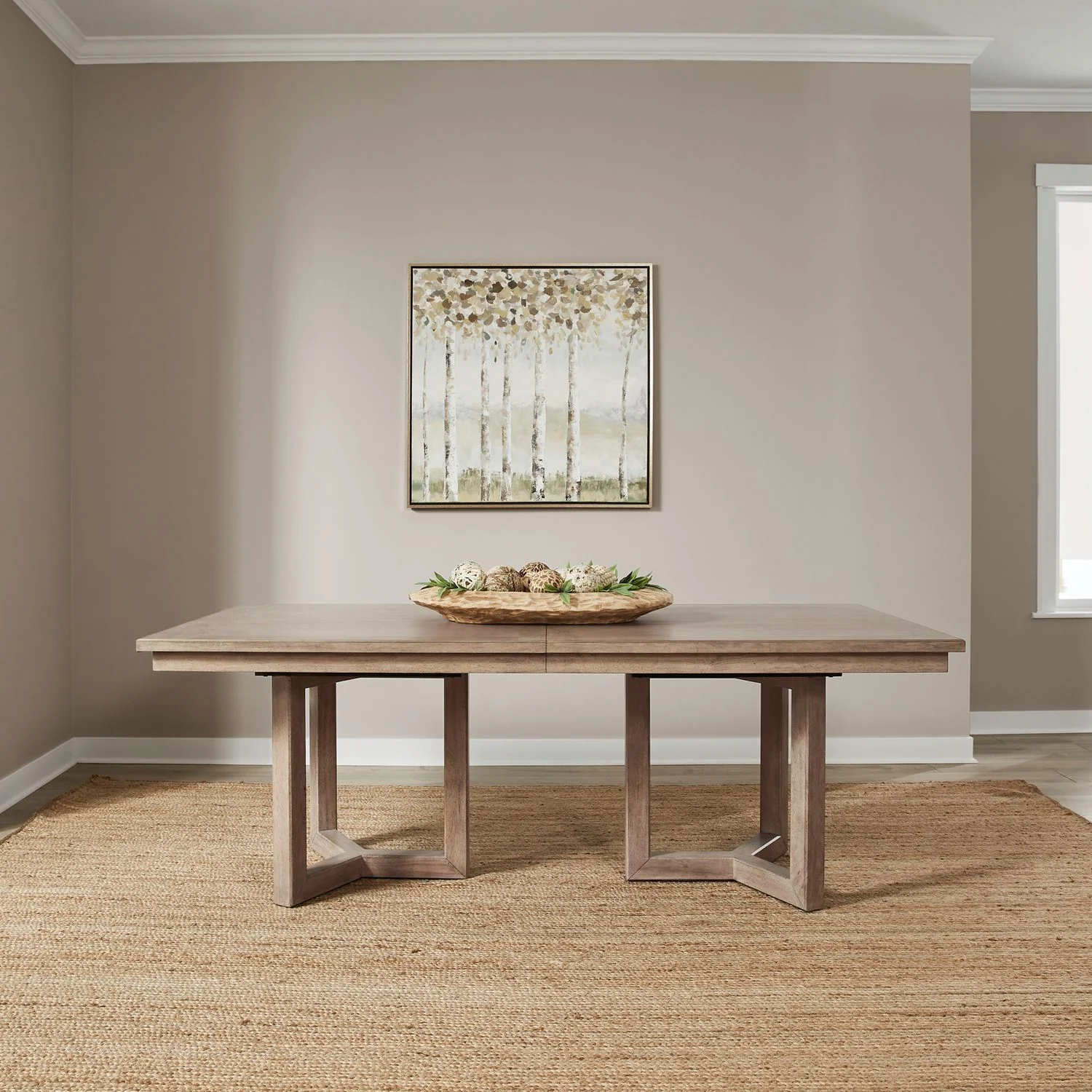 Proximity Place - Double Pedestal Table - Barley Buff - Image 3