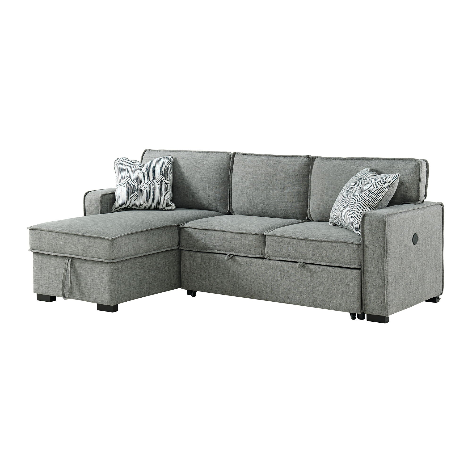 Caracas – Sectional LHF Storage Chaise – Palmer Steel