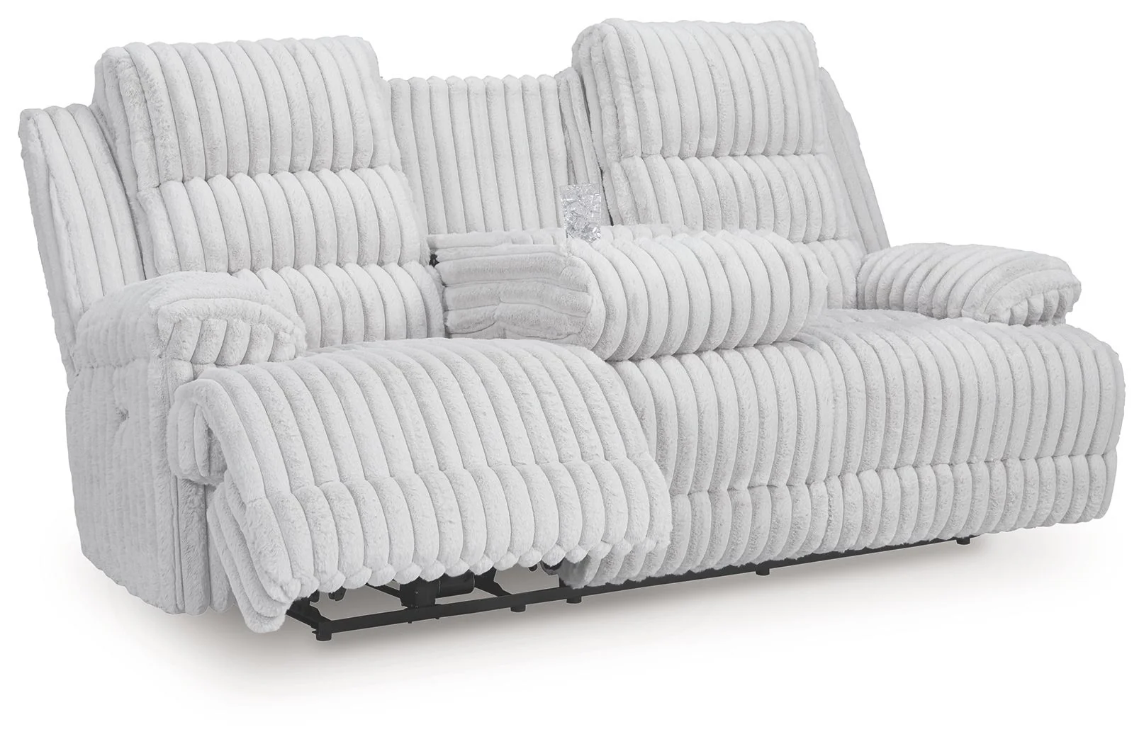 Rhines Falls - Reclining Power Sofa With Drop Down Table - Alloy - Image 1