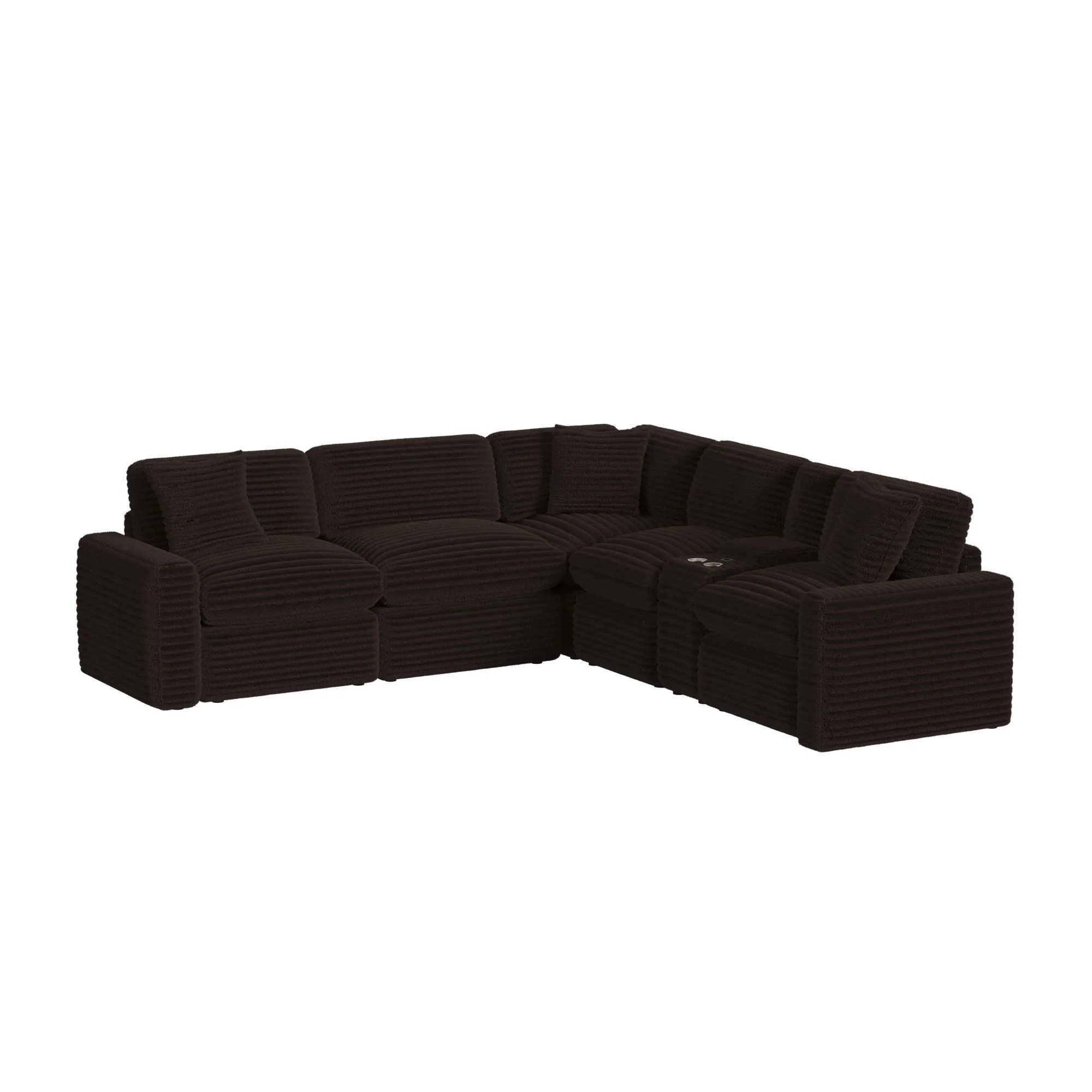 Corsicana – Sectional RHF Power Motion Recliner With 1 Pillow 22″ – Masis Espresso