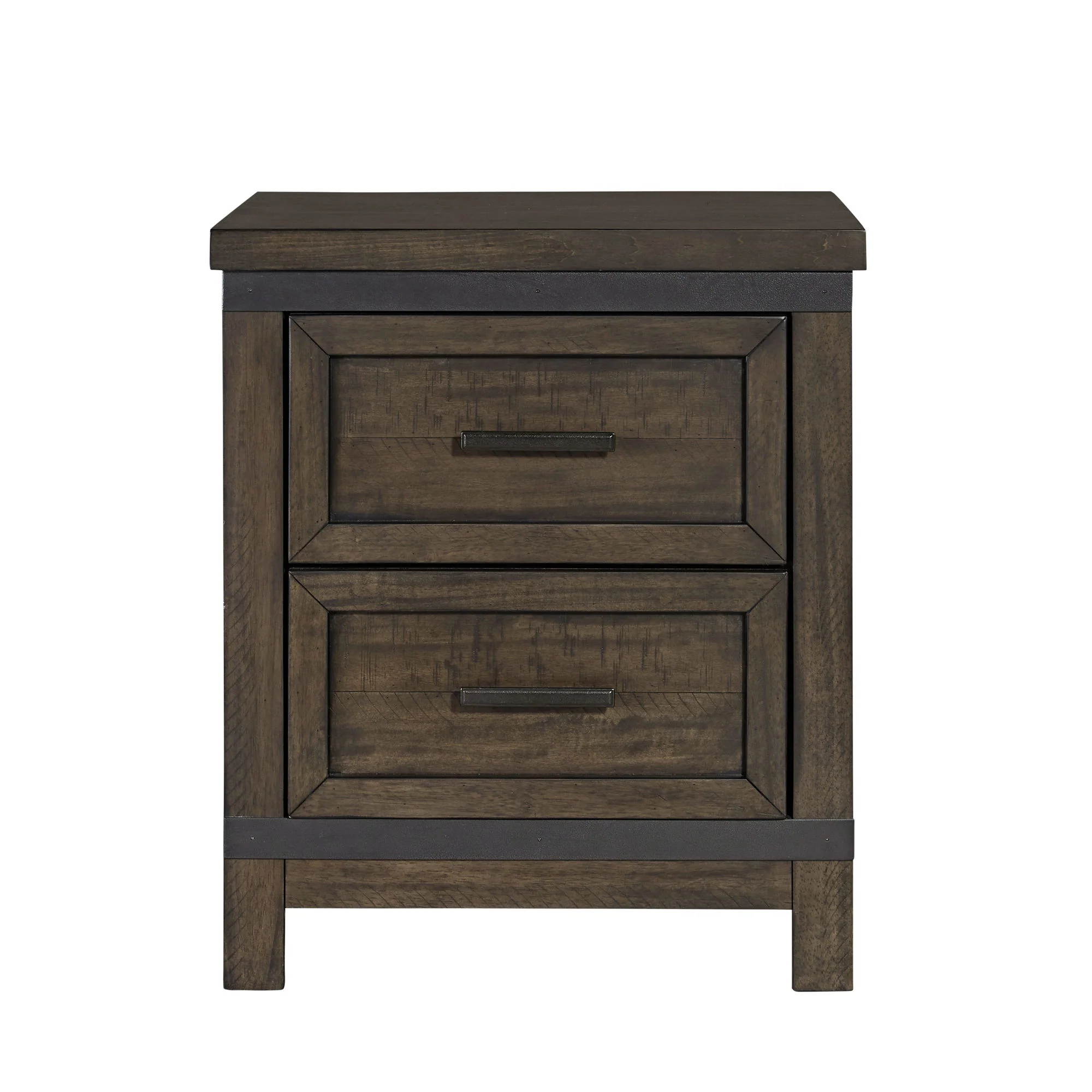 Thornwood Hills – 2 Drawer Nightstand – Rock Beaten Brown