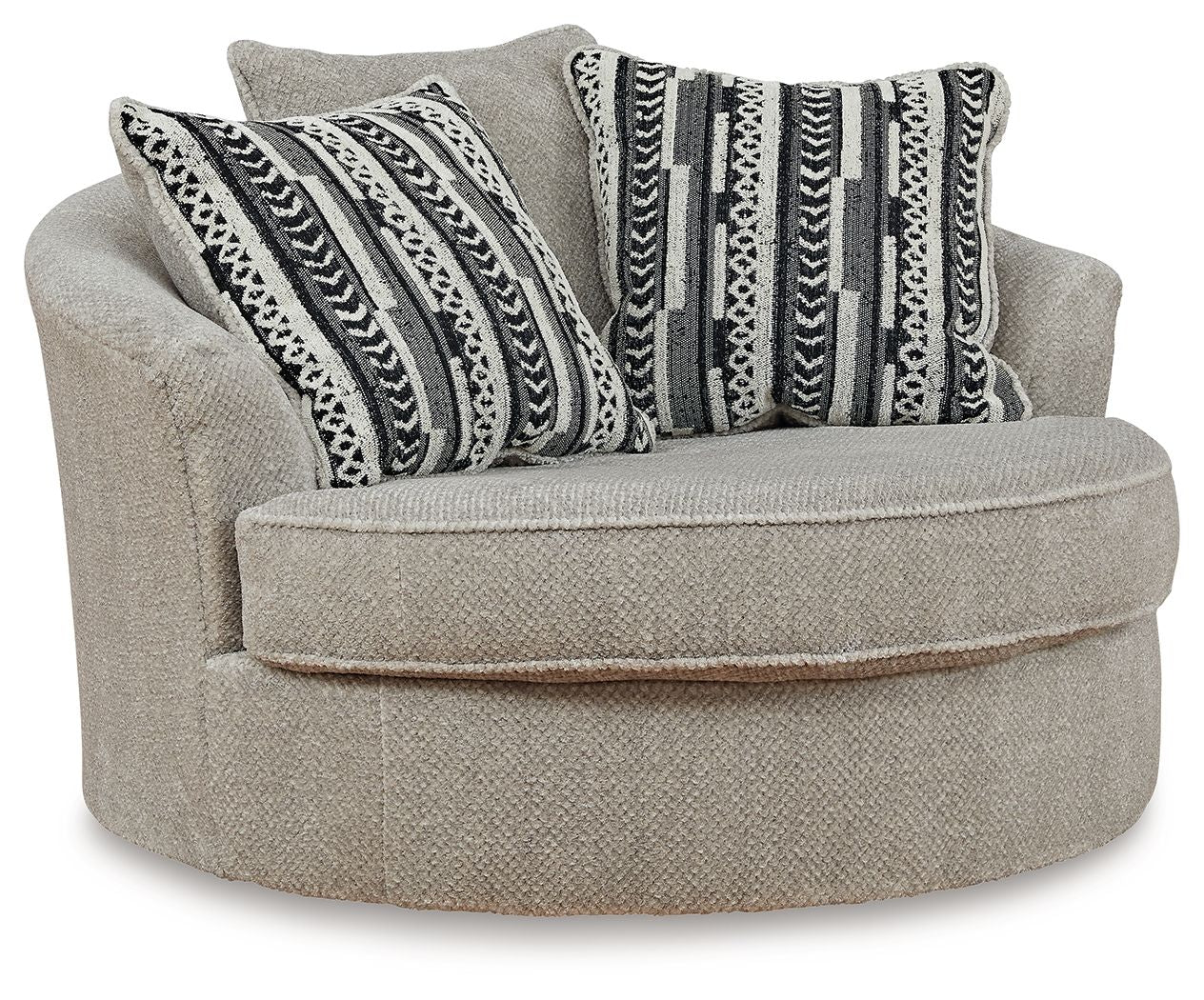 Calnita – Oversized Swivel Accent Chair – Sisal