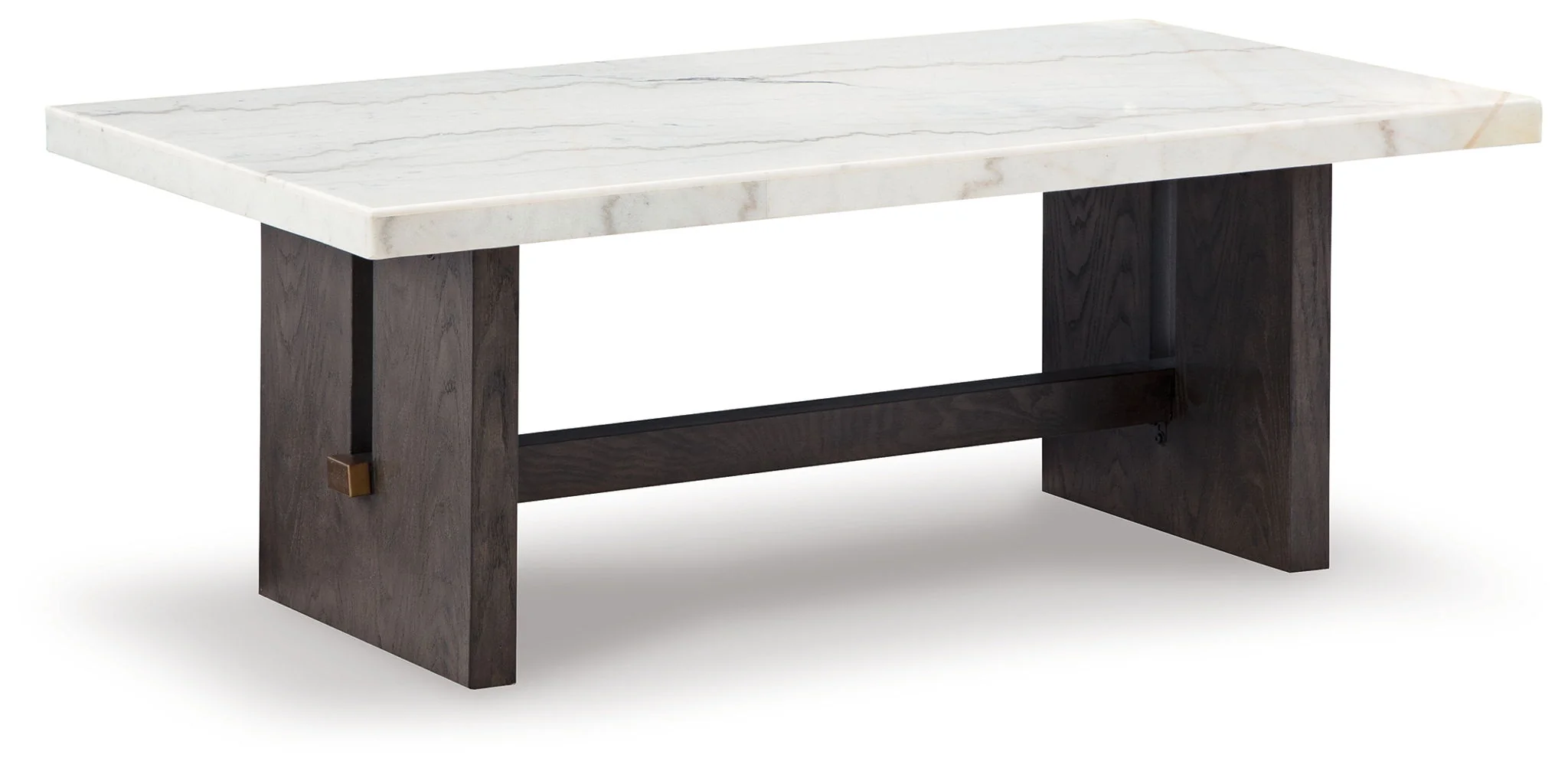 Burkhaus – Rectangular Cocktail Table – White / Dark Brown
