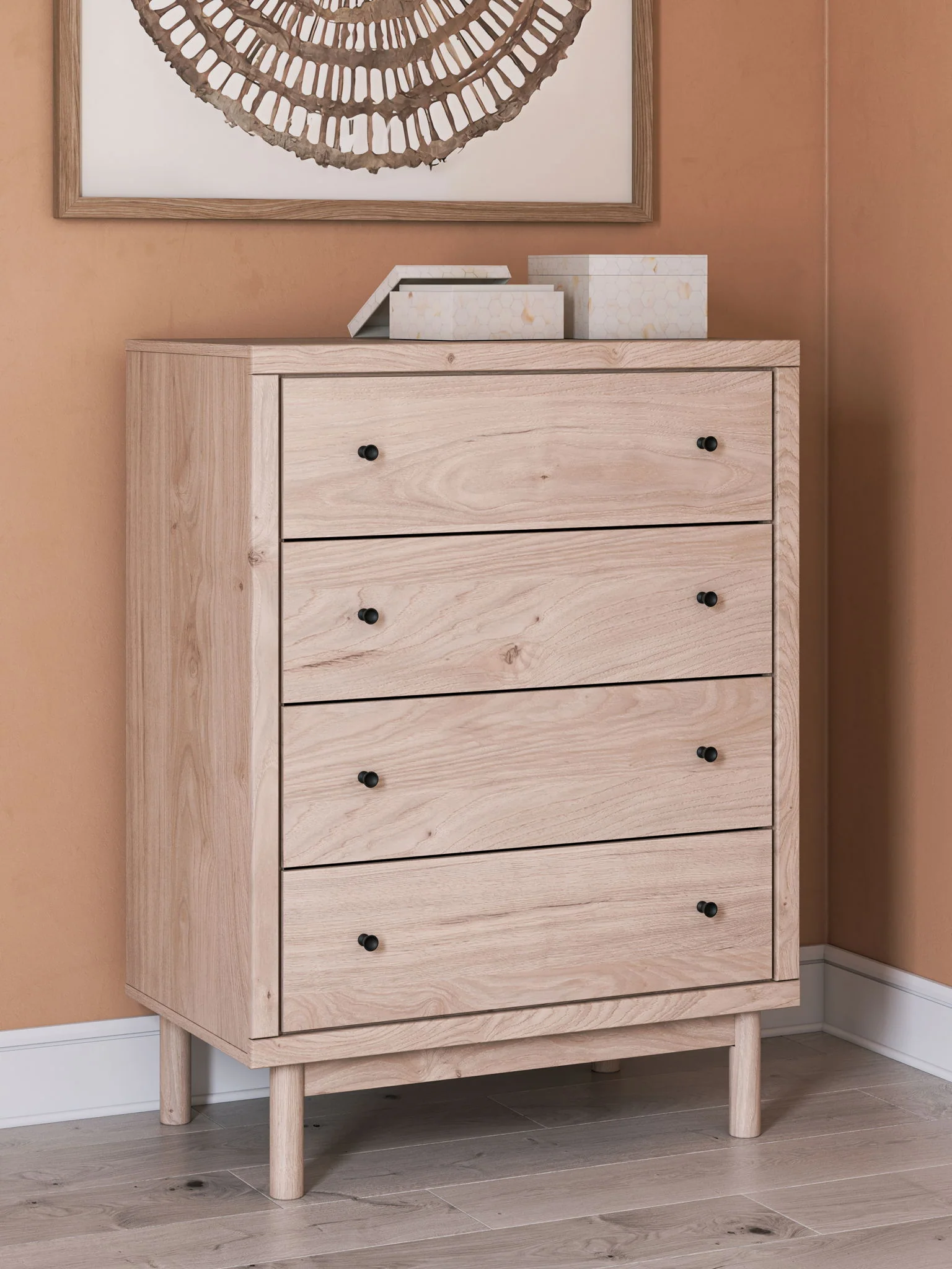 Arloster - Four Drawer Chest - Tan - Image 2
