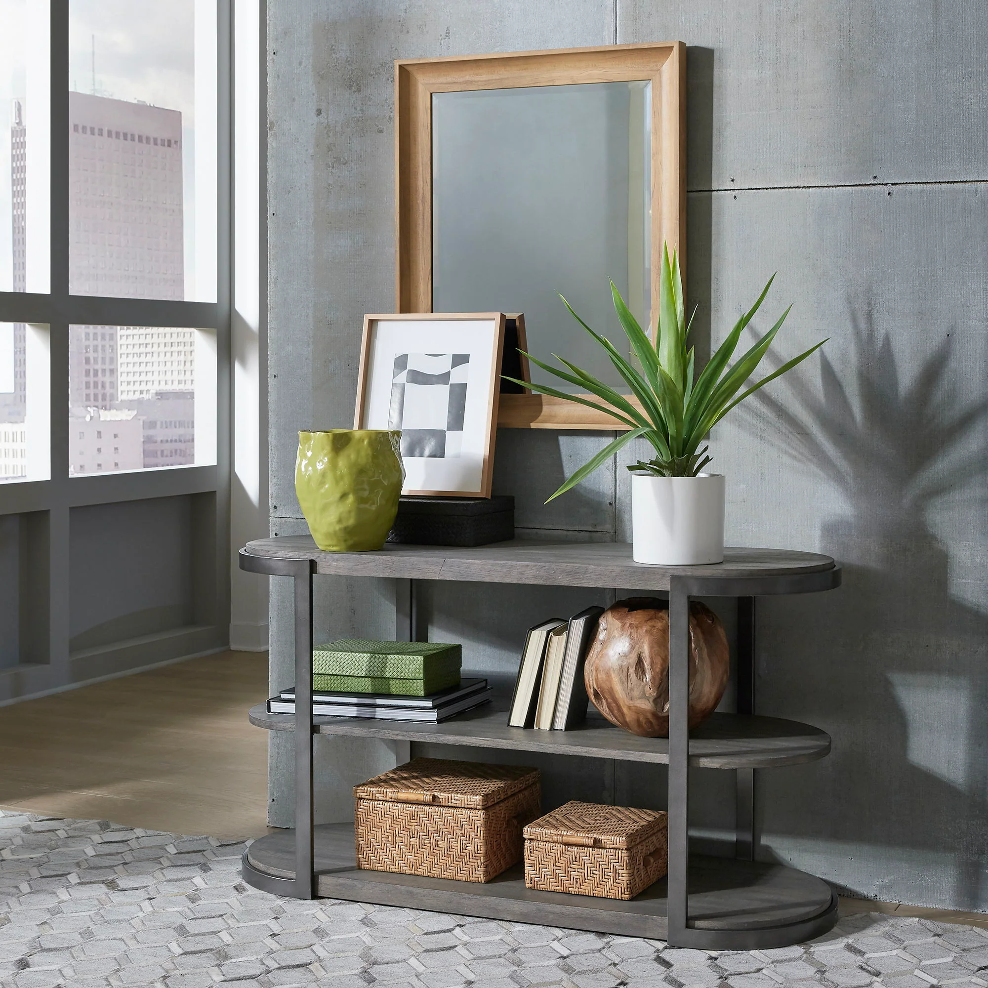 Modern View – Sofa Table – Gauntlet Gray