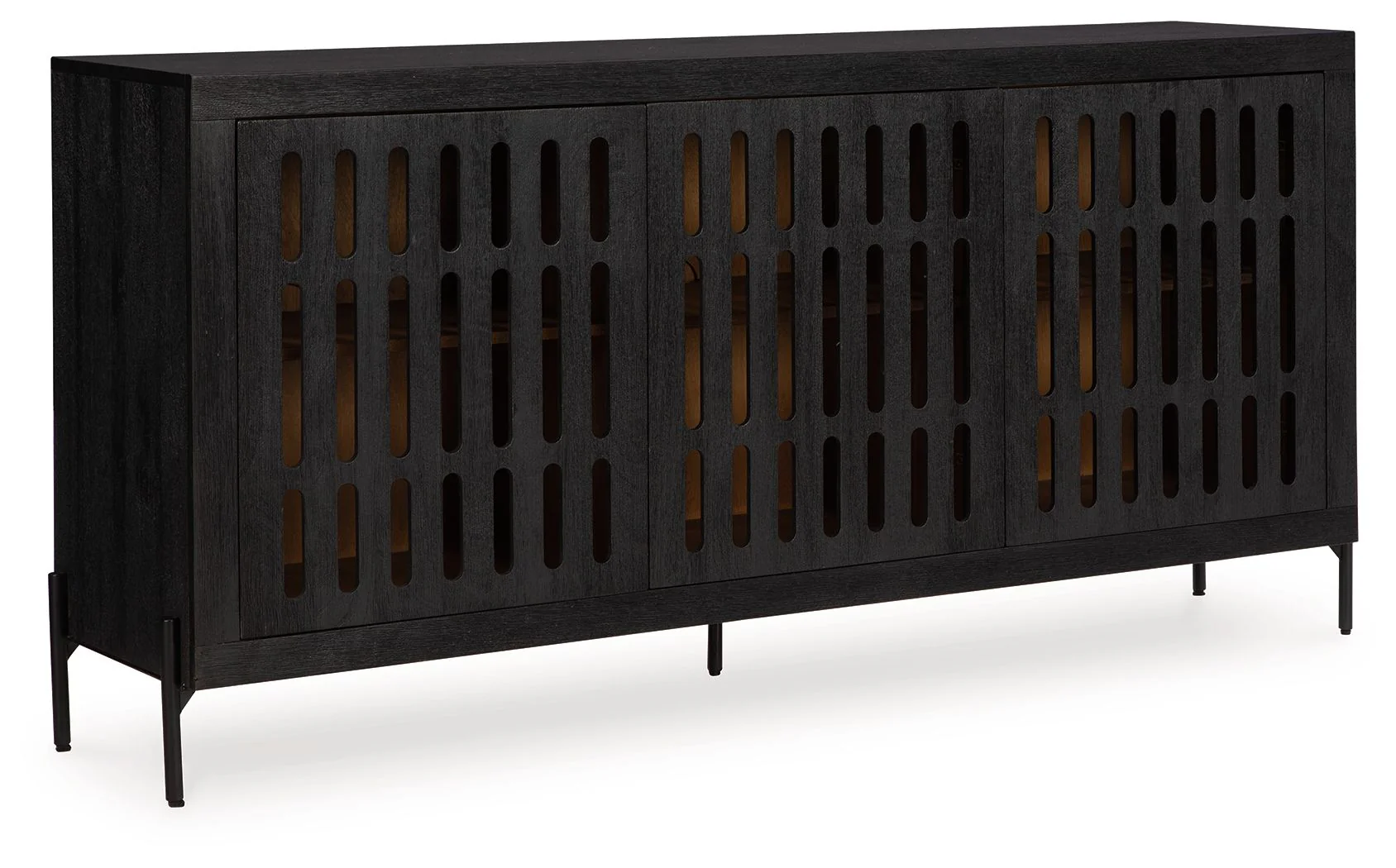 Vallisburg – Accent Cabinet – Black / Natural