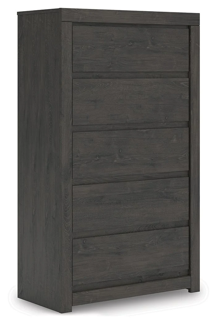 Fraluna - Five Drawer Chest - Charcoal - Image 1