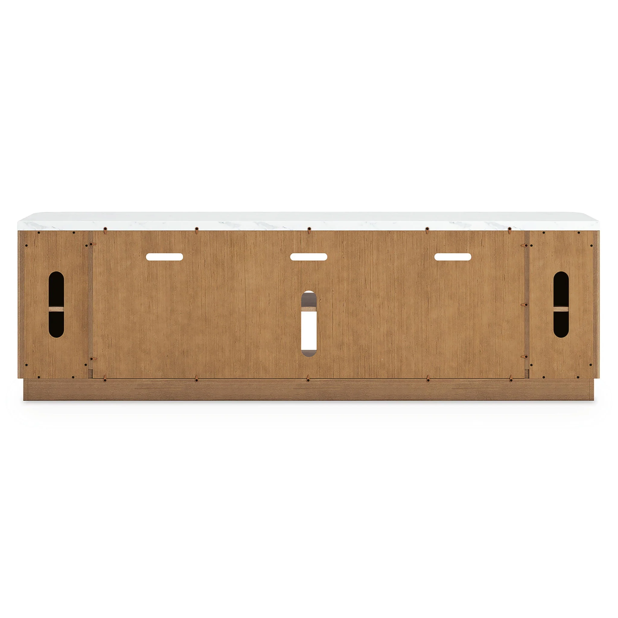 Camdill - XL TV Stand With Fireplace Option - Light Brown - Image 2