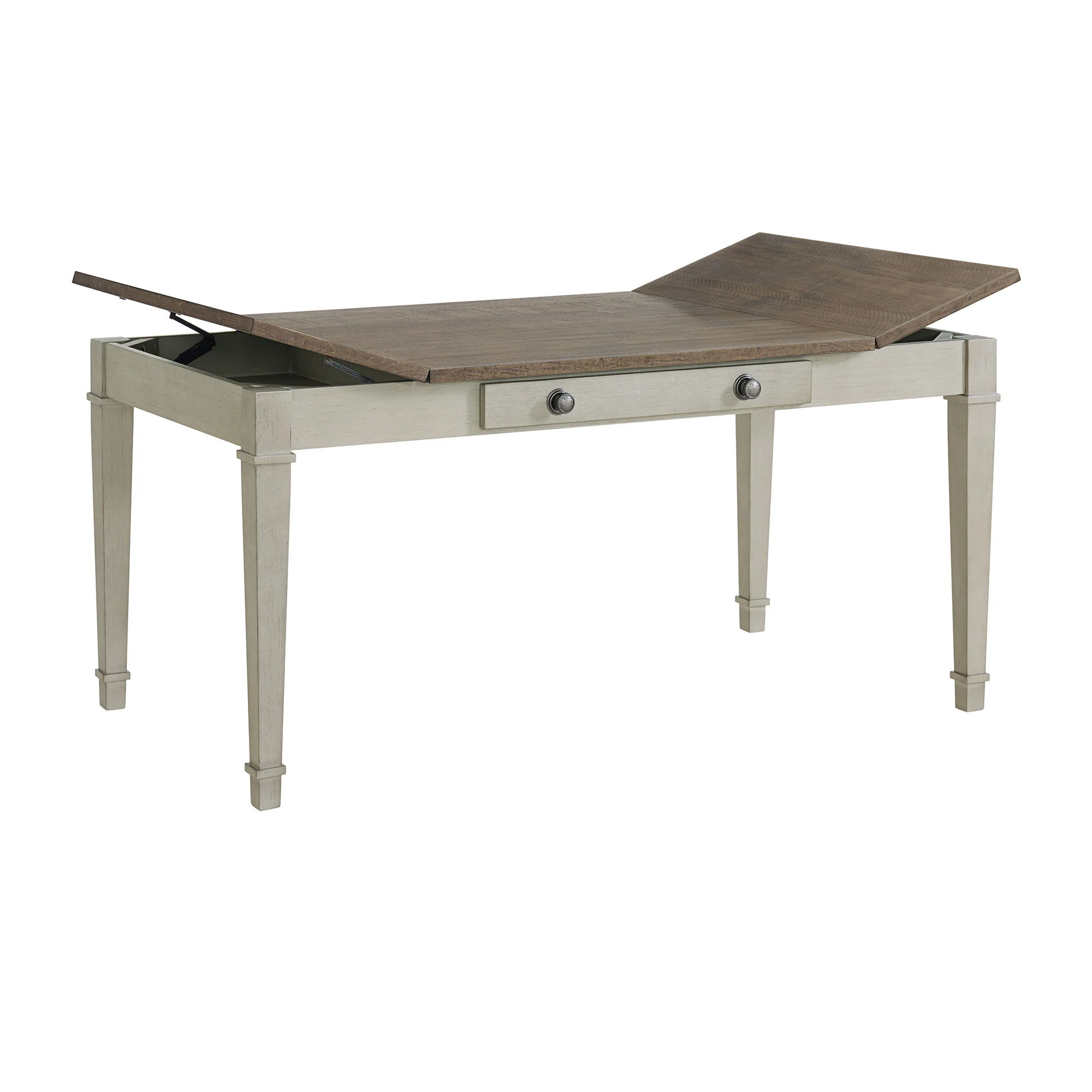 Farmington - Rectangular Dining Table - Medium Brown And Washed Stone - Image 2