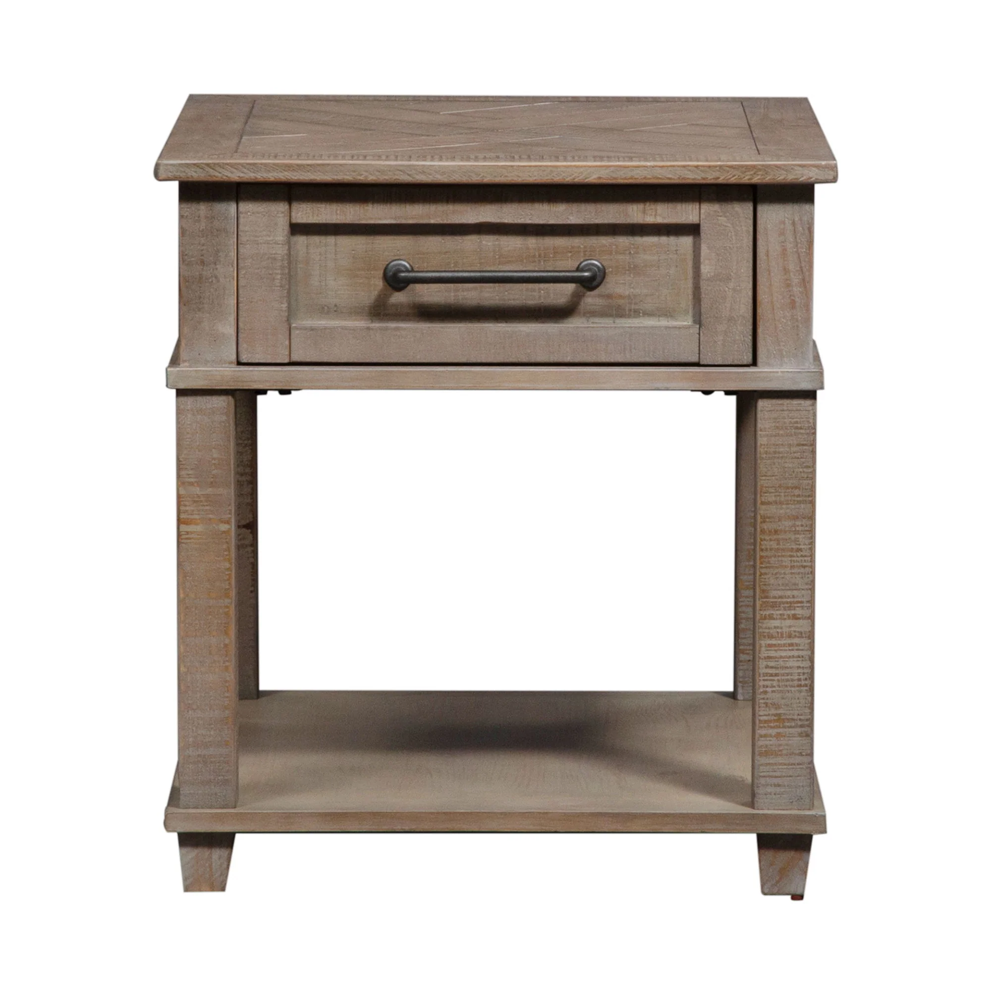 Parkland Falls - Rectangular End Table - Weathered Taupe - Image 3