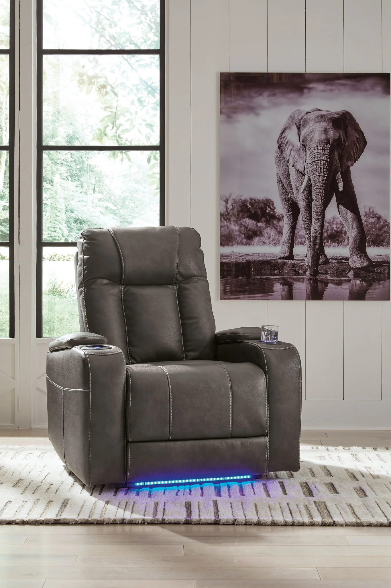 Feazada - Power Recliner With Adj Headrest - Image 3