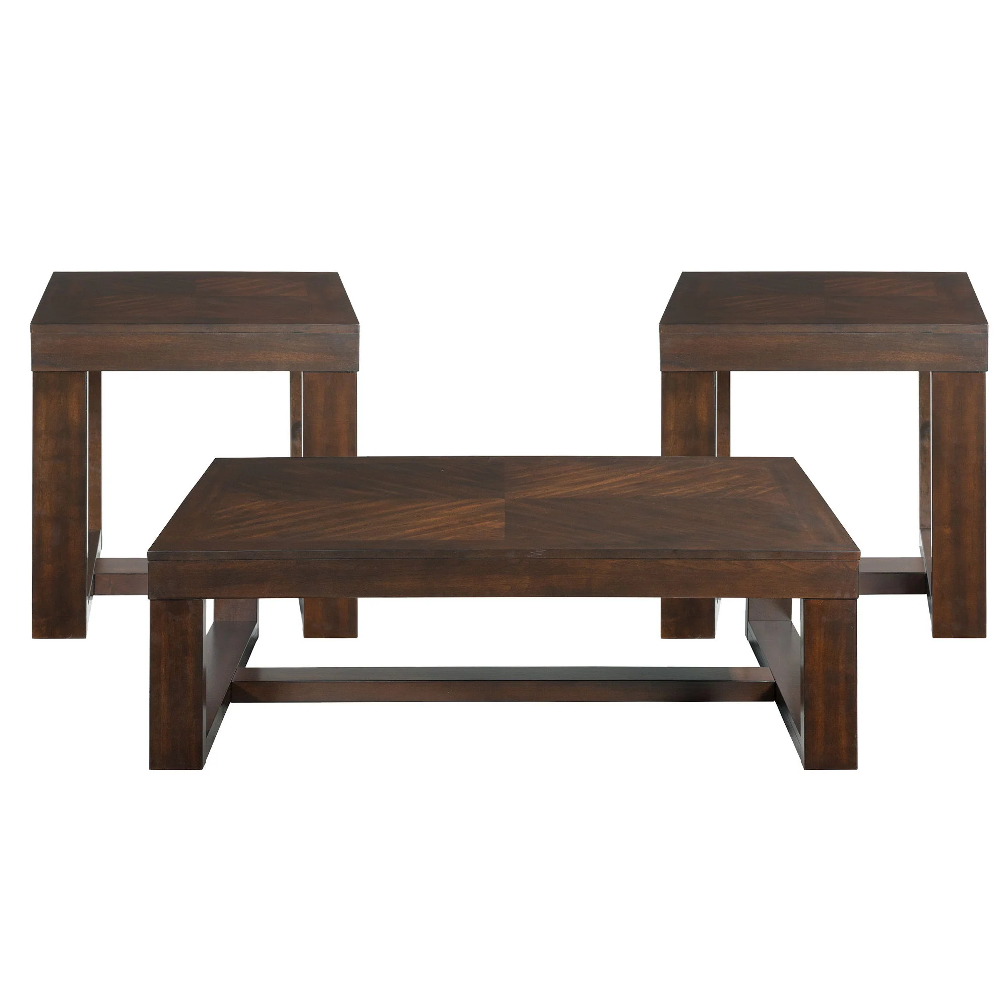 Hardy – 3 Piece Occasional Table Set (Coffee Table And Two End Tables) – Cherry