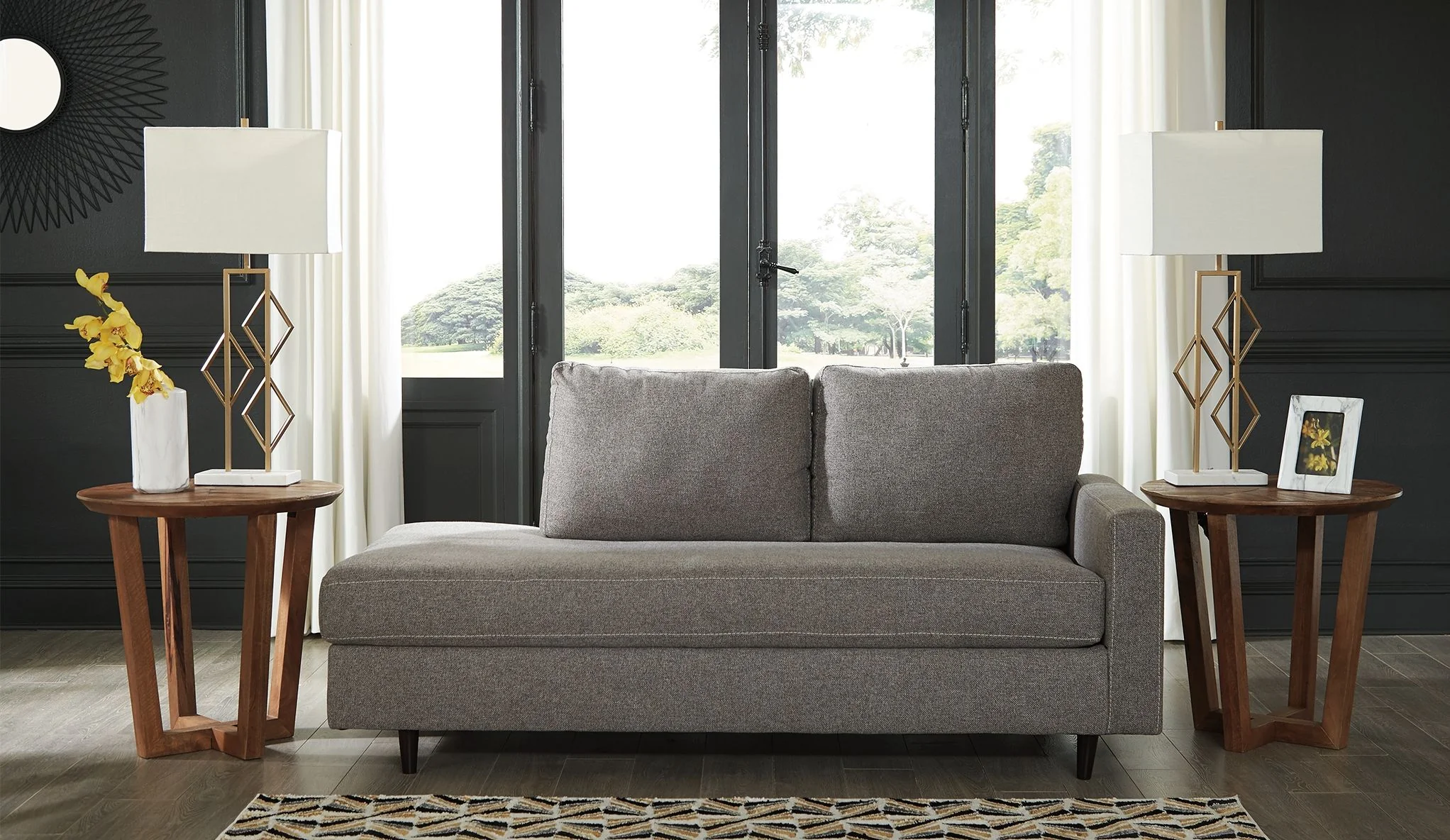 Lyman - RAF Corner Chaise - Graphite - Image 2