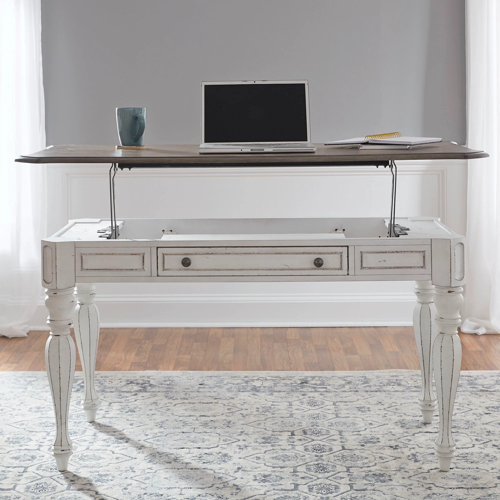 Magnolia Manor - Lift Top Writing Desk - Antique White - Image 1