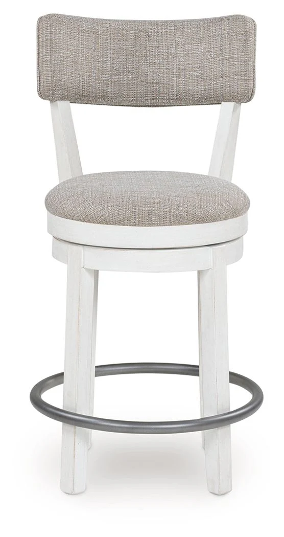 Robbinsdale – Upholstered Swivel Barstool (Set of 2) – Antique White