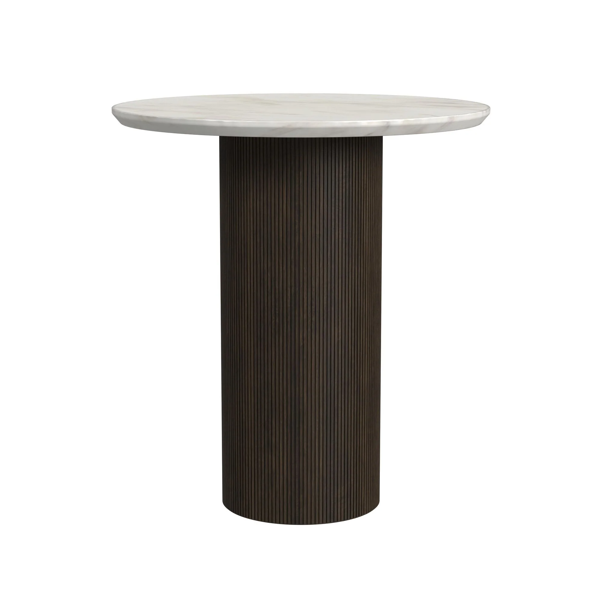 Sylvie – Round End Table Base – Dark Brown