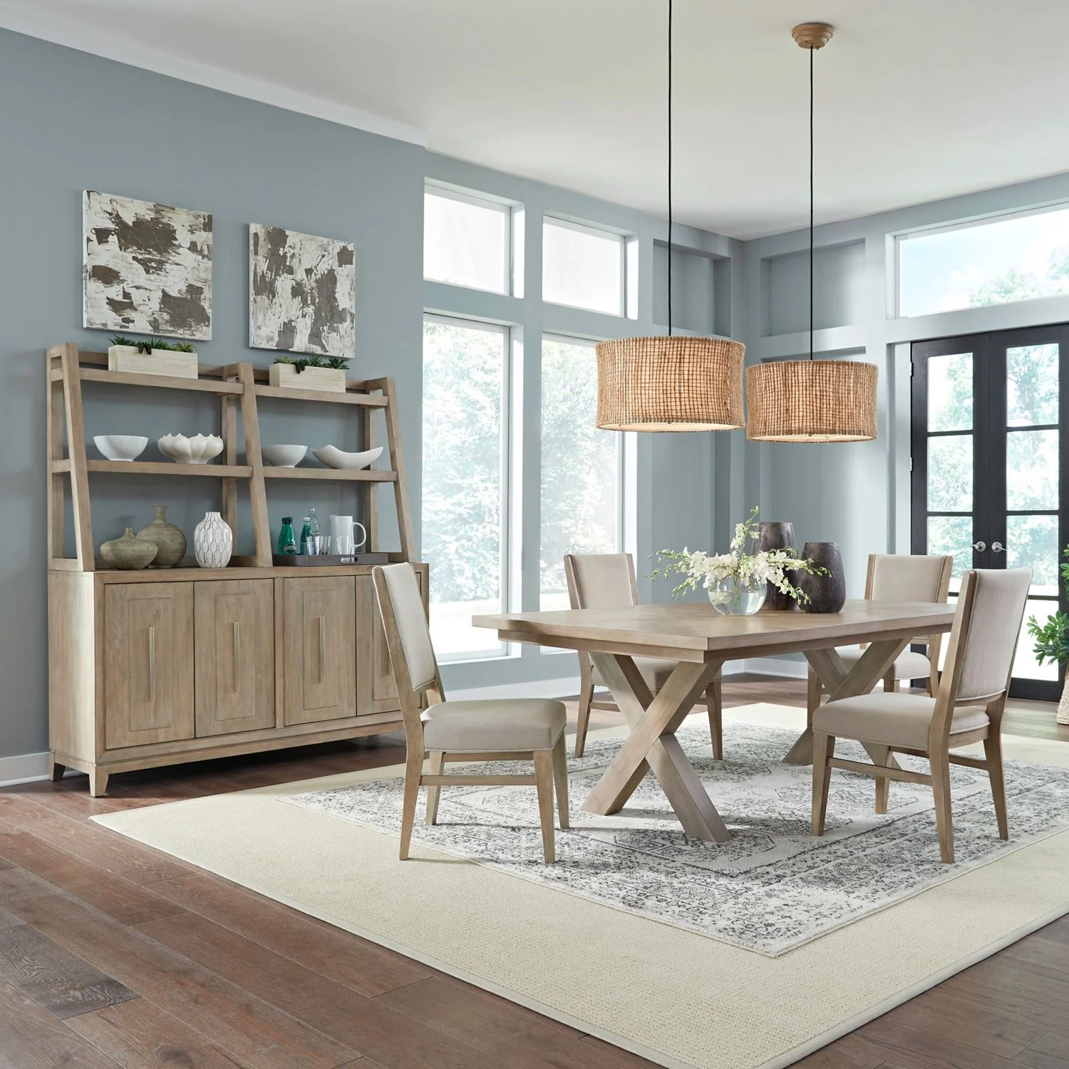 Brentwood – Double Pedestal Table Set
