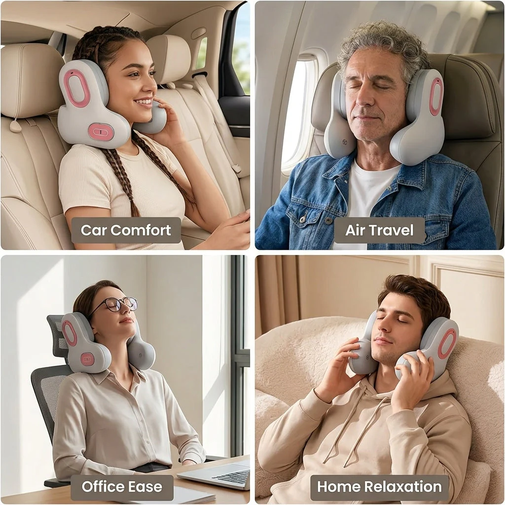 Smart Traveler Bluetooth Music Heated Neck Pillow - Image 3