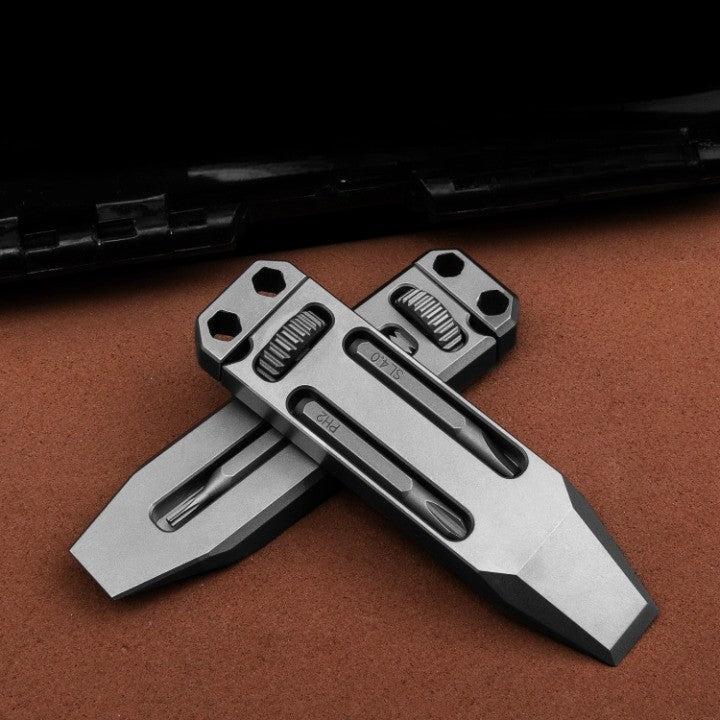 Titanium Alloy Telescopic Camping EDC Multifunctional Tool - Image 1