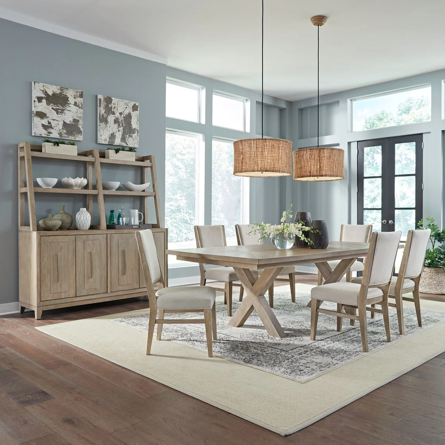 Brentwood - Double Pedestal Table Set - Image 2